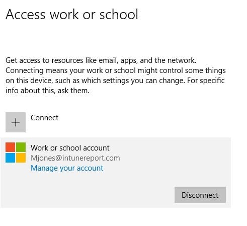 Remove Intune - Workplace Join - Disconnect Remove Intune - Workplace Join - Disconnect