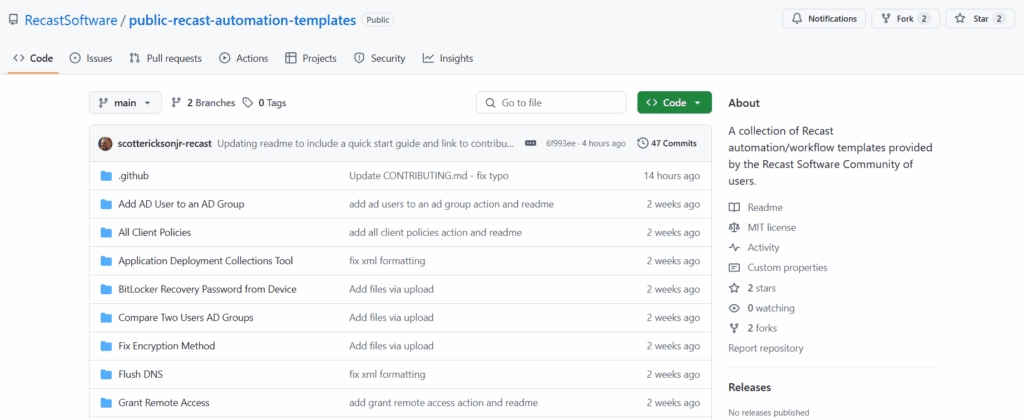 New Community Recast Automation Repository for Recast Builder Runner.