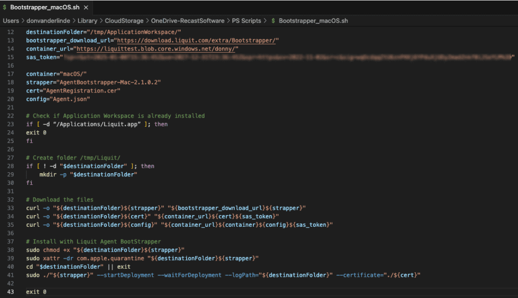 Bootstrapper script screenshot