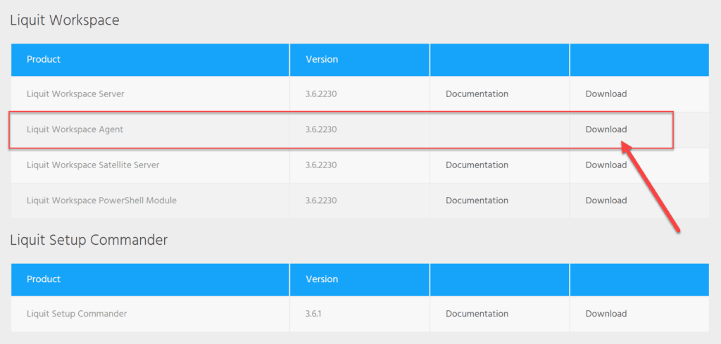 CDATA[LOCALwksimport</Username>
<Password>P@ssw0rd</Password>
</Register>
<Server>https://yourliquitzone.liquit.com/</Server>
</Config>
This is to be used with the Liquit Agent MSI which can be downloaded from our Downloads page.
![Liquit Automation and Deployment - Liquit Workspace - Agent
