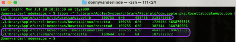 Rosetta - Installed Files