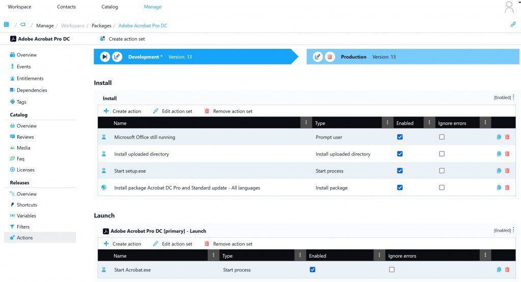 Launch Acrobat - Silent Install