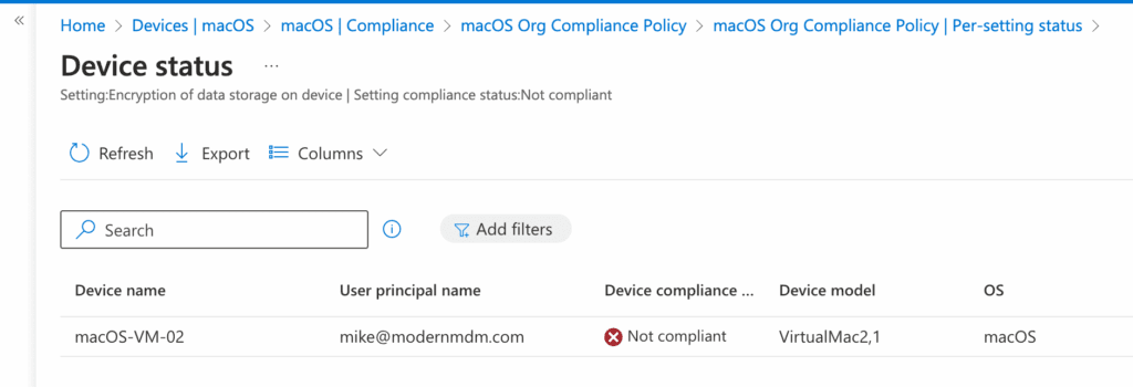 Non-compliant device