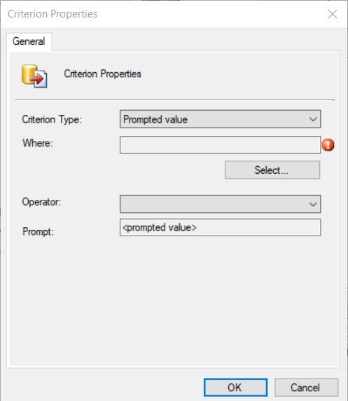Prompted WQL Query - Prompted Value