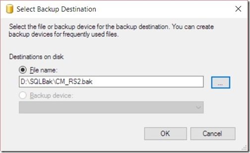 How to Backup Your ConfigMgr Database Using SQL Server-Step 4 How to Backup Your ConfigMgr Database Using SQL Server-Step 4