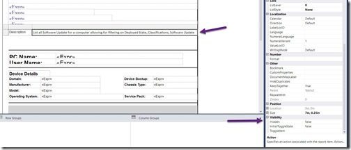 How to Insert a Report Description into a ConfigMgr Report-Properties