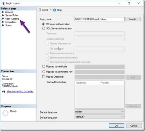 Start Editing SCCM Reports with Report Builder - User Mapping