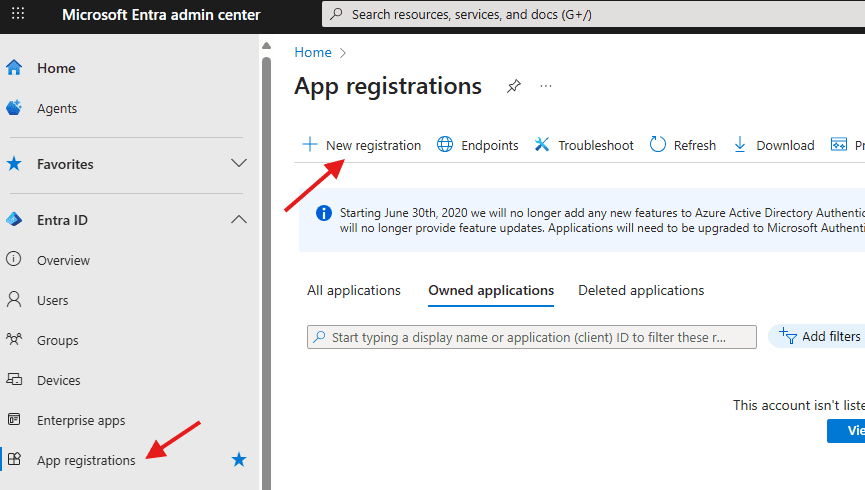 Delete Win32 app dependencies in Intune - New App Registration