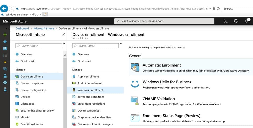 Moving DNS Servers - Device Enrollment - Windows Enrollment