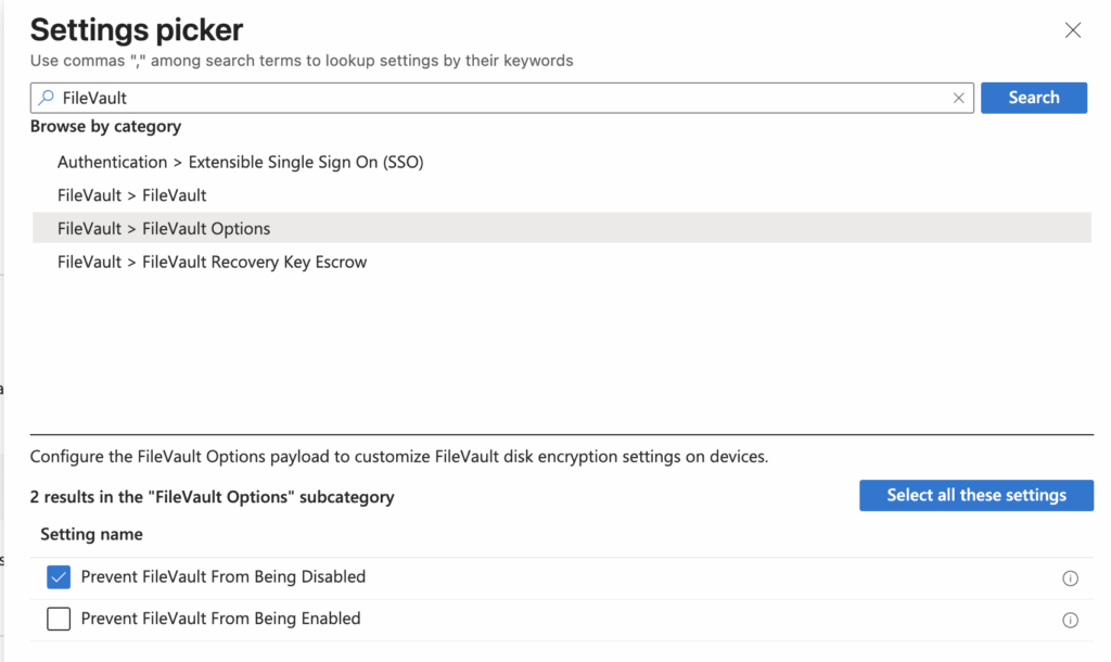 macOS Security Controls - FileVault Options