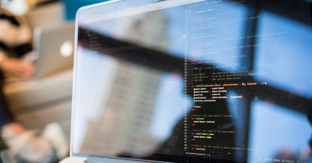 Cursor AI - Laptop displaying code