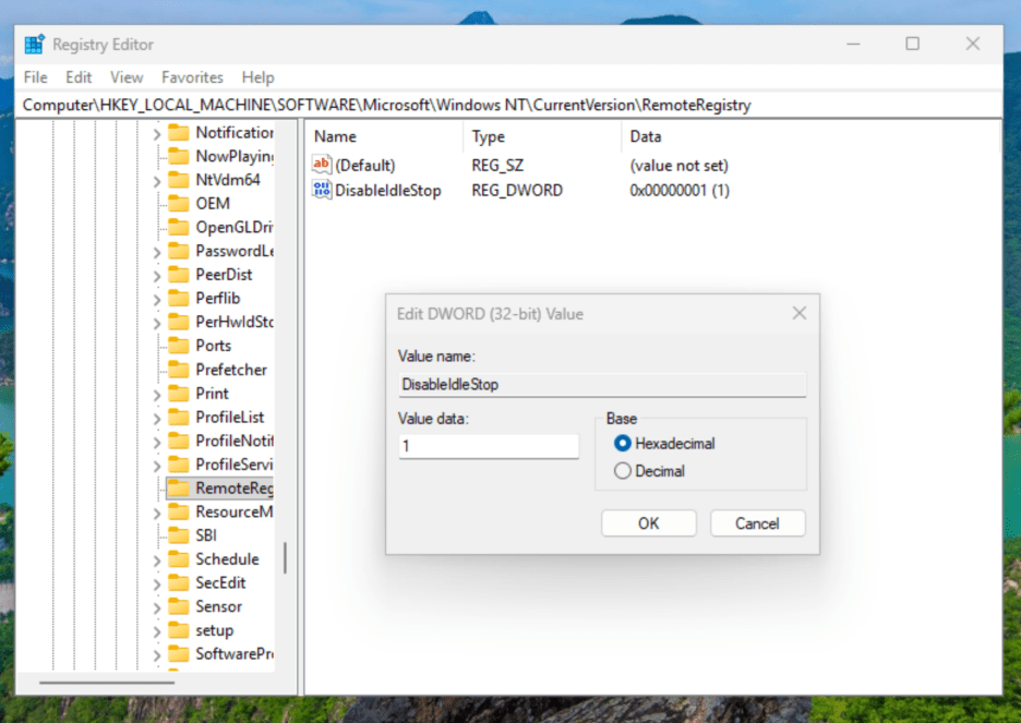 File Sharing for Entra-Joined Devices - DisableIdleStop Registry Key