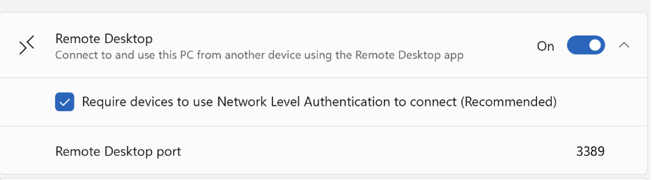 RDP Entra-Joined Devices - Remote Desktop Setting
