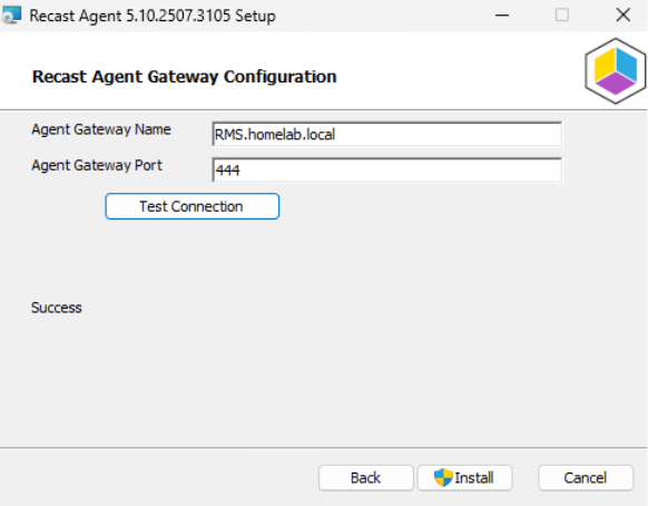 Recast Management Server Configuration - Agent Gateway Configuration