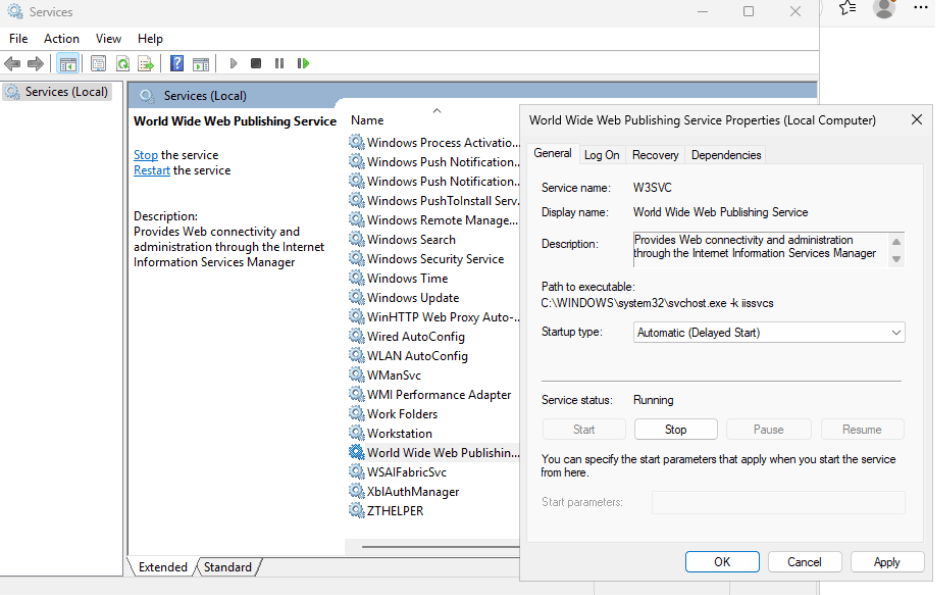Recast Management Server Configuration - WWW Publishing Service