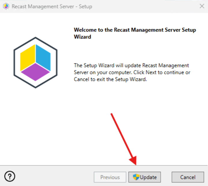 Updating Recast Products - RMS Wizard