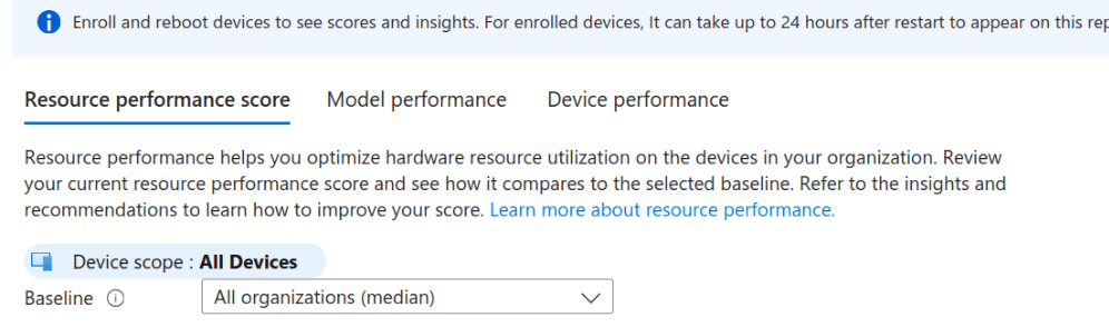 Intune Advanced Analytics - Resource Performance